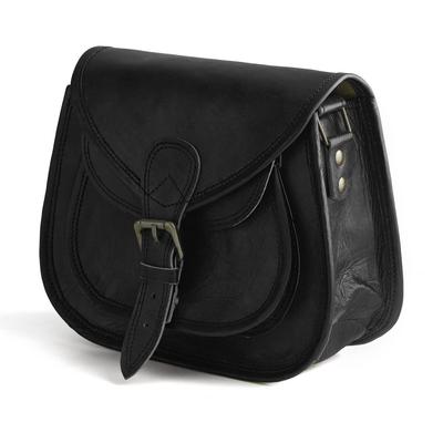 Goatter Leather Casual Sling Bag for Girls and Women  Sling Cross Body Black Bag.