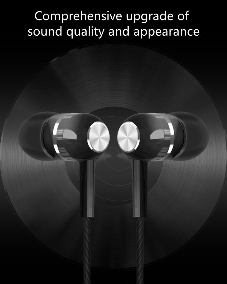 3.5mm Wired Earphone In Ear Headset HIFI Heavy Bass Earbuds Monitor Sports Headset Stereo Music Gaming Headphone with Microphone