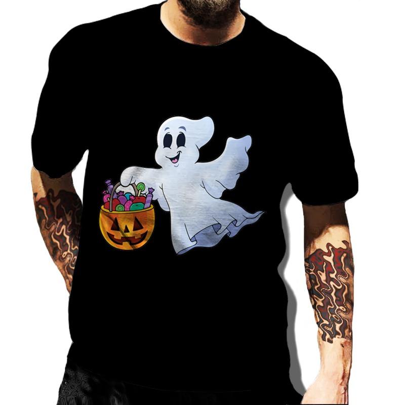 Retro Clown Graphic Male T-shirts Harajuku Tees Man Hip Hop T-shirt Halloween Black Streetwear