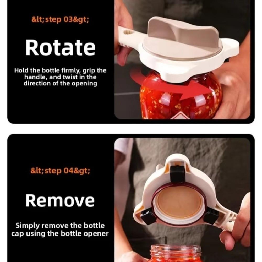 Anti Slip Can Opener Bottle Labor-saving Smooth Edge Jar Lid Gripper Easy Grip Manual Bottle Cap Remover Restaurant