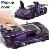 1/24 Koenigsegg One1 Alloy Model Samochodu Zabawka Diecast z Dźwiękiem i Światłem Pull Back Symulacja Skala Model Samochodu Zabawka dla Chłopca Prezent Urodzinowy