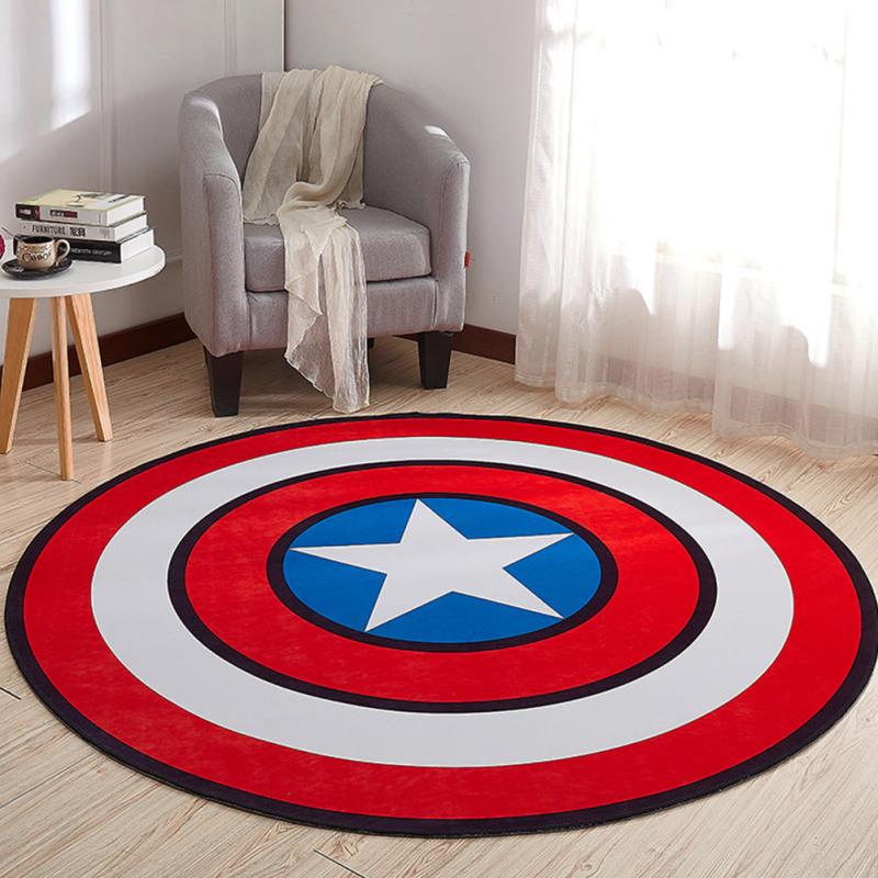

Cartoon Printing Round Rug, Non-Slip Soft Crawling Carpet and Computer Chair Mat for Kids Room and Home Decor Diameter 60cm