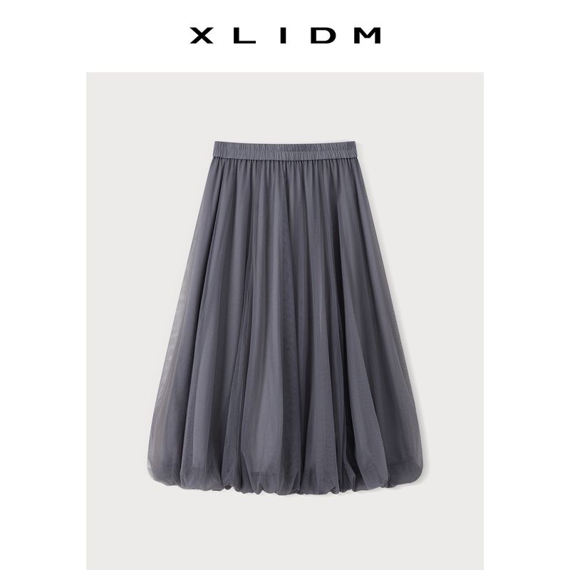 

Xiaoli Plus Size Women s Clothing Hazy Light Yarn & Micro Pearl Satin Flower Wrinkle Double-Piece A- line Cover Bud Skirt Women s Summer Dawn and Dusk Gray (Pre-Sale) XL