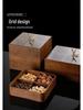 Elegant Wooden Fruit and Snack Storage Box with Lid and Dividers