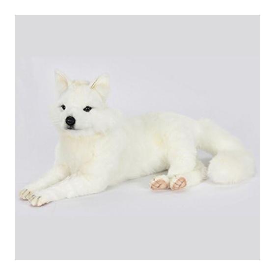 HANSA Stuffed Toy 6828 Arctic Fox White Fox 60 SNOW FOX LAYING