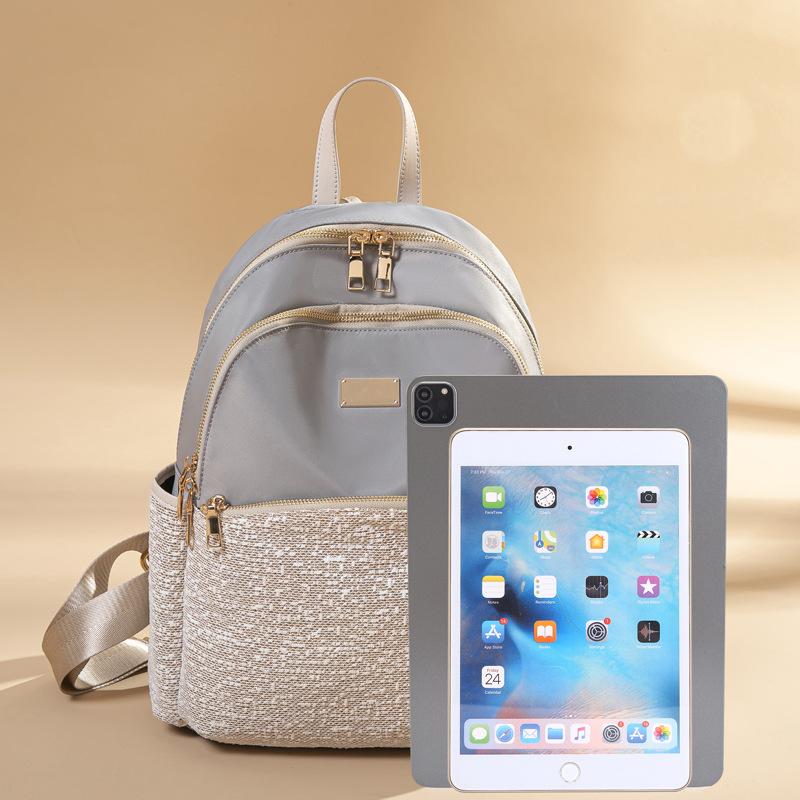 Backpack Fashion Large Capacity Travel Mom Backpack Nylon Oxford Small Bag Lightweight Casual