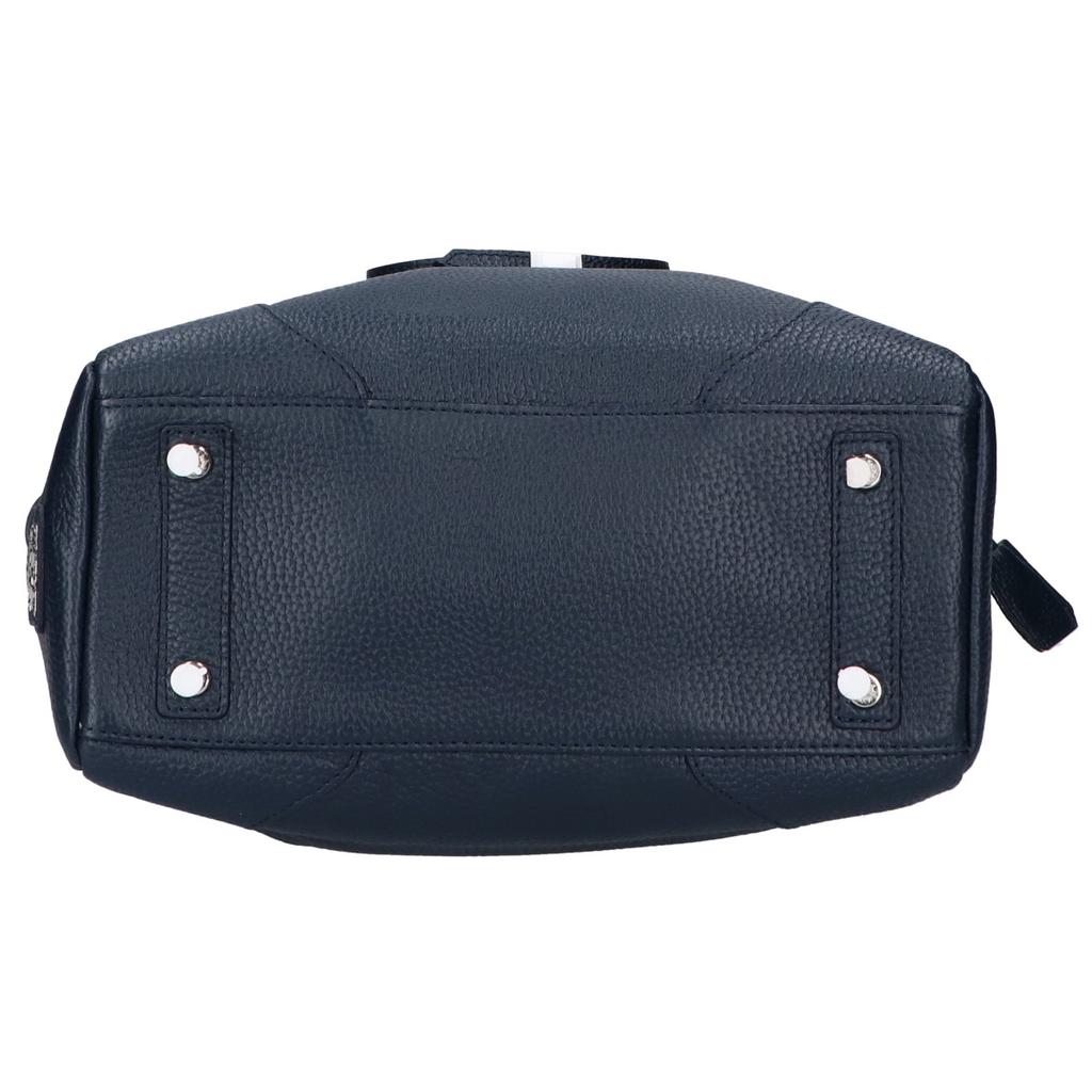 A.D.M.J. Accessoires De Mademoiselle Shrink leather inclusion Tote Bag NavyUsed