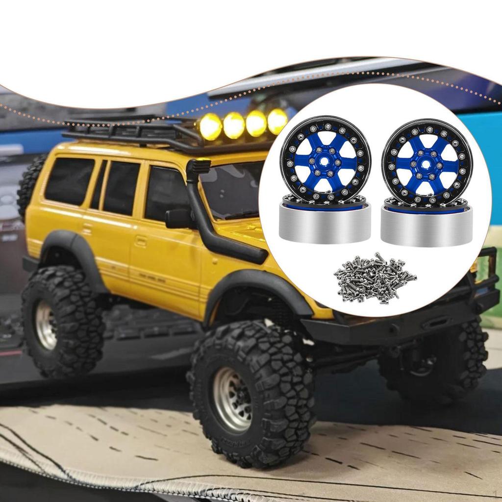 4 Pieces 1/18 1/24 RC Crawler Wheel Rims Accessories Easy to Install Direct Replaces Professional