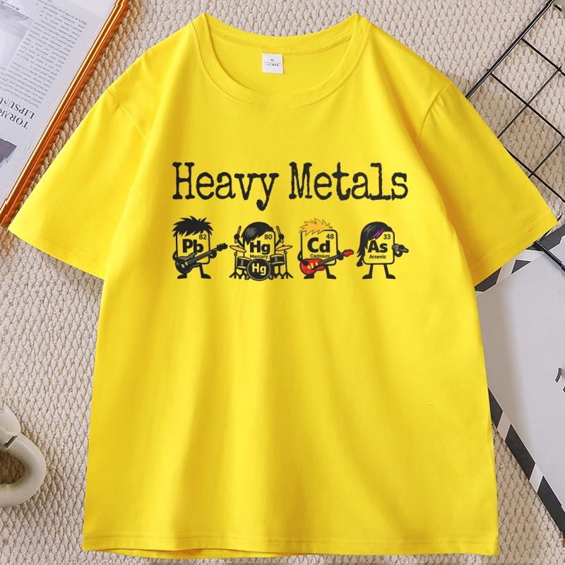 2026 Schwermetalle Chemie T-Shirt Herren Damen Lustiges Wissenschaftslehrer Tee Lässiges Periodensystem T-Shirts Chemie Grafik T-Shirts Kurzarm Top