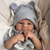 Cute 46 Cm Reborn Baby Doll Elijah Soft Cloth Body Realistic Simulation Doll Handmade 3D Painted Skin Newborn Dolls for Kids Toddler House Play Toy