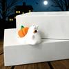 Miniature Scene Photo Props Ghost Snail Ornament with Pumpkin Decor, 3D Printed Unique Halloween Room Accents Cute Figurine, Creative Statue