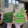 Scenery Girl Cute Illustration Phone Case For iPhone 16 15 13 12 11 Pro Max Mini SE2 7 8 14 Plus XS X XR Shockproof Back Cover