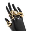 Anelli Apribili con Perle Barocche Vintage Uomo Donna Punk Colore Oro Geometrico Irregolare Anello per Falange Metallo Gioielli di Moda