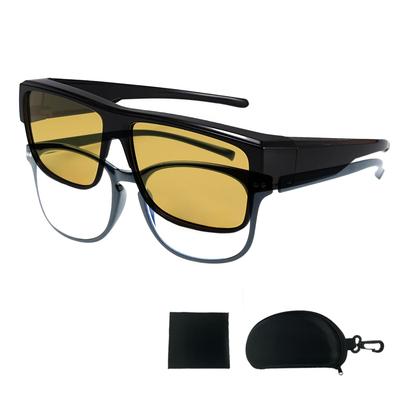 Polarized Sunglasses Can Be Worn Over Regular Includes Cleaning Cloth and UV400 UV [ZesMark] Over-the-Glasses - Glasses. Case. Protection. (Yellow)