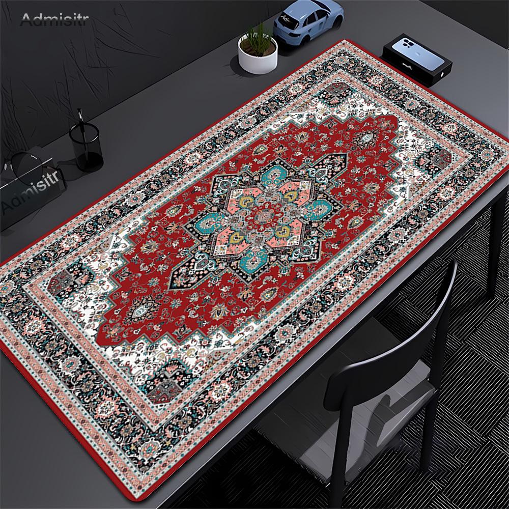 Gaming Mousepad Natural Rubber Antislip Soft KeyboardPad Big Persian Carpet Mouse Pad Office Desk Accessories Computer Mouse Mat