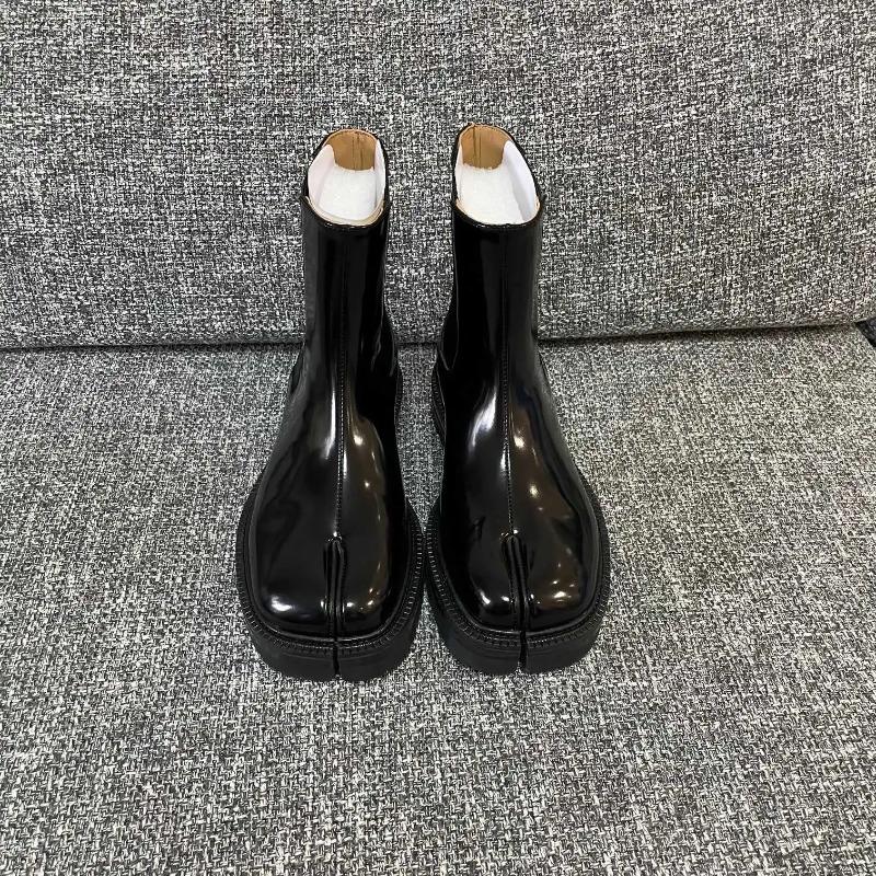 Fashion Luxury Women's All Genuine Leather Chelsea Boots Platform Thick Soled Cowhide Women's Short Boots