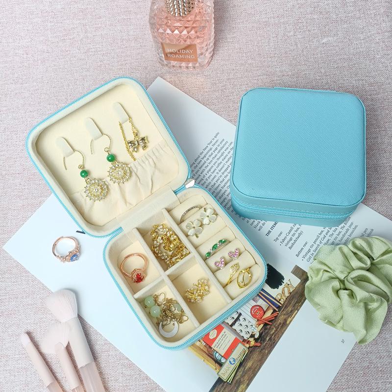 Compact Travel Jewelry Organizer for Ear Studs, Rings, Necklaces, Earrings, and Bracelets