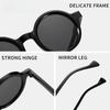 Vintage Round Punk Sunglasses Women Fashion Double Color Gradient Shades UV400 Men Trendy Sun Glasses Lunettes De Soleil Homme