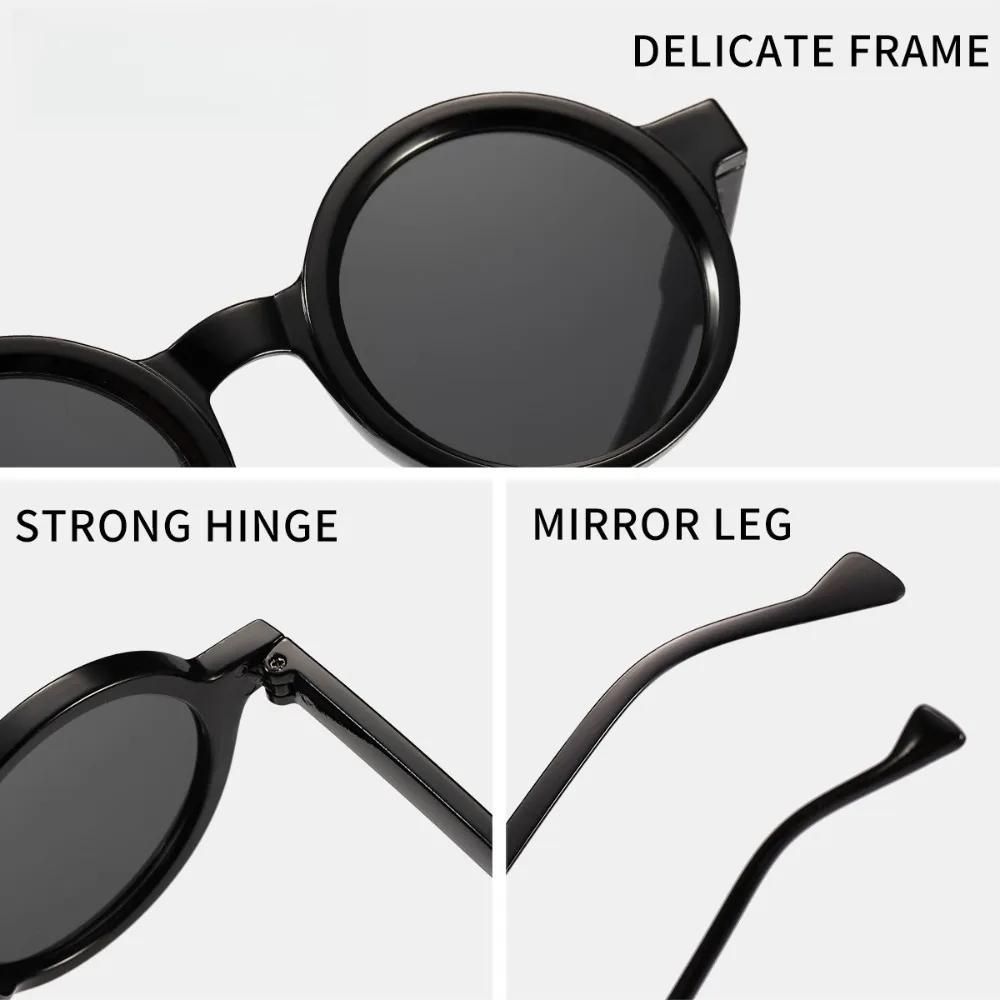 Vintage Round Punk Sunglasses Women Fashion Double Color Gradient Shades UV400 Men Trendy Sun Glasses Lunettes De Soleil Homme