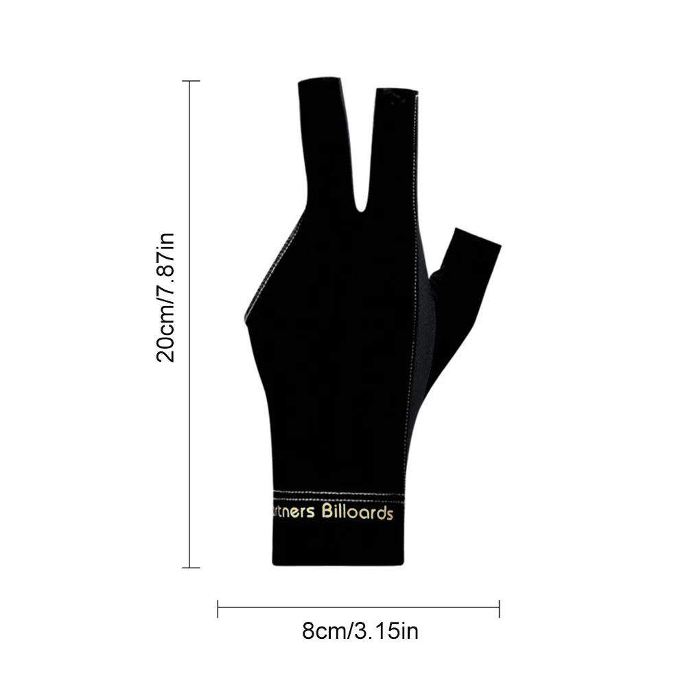 Billardhandschuh Linke Hand Drei-Finger-Handschuhe Anti-Rutsch Elastizität Snooker Billard Trainingshandschuhe Zubehör für Männer & Frauen