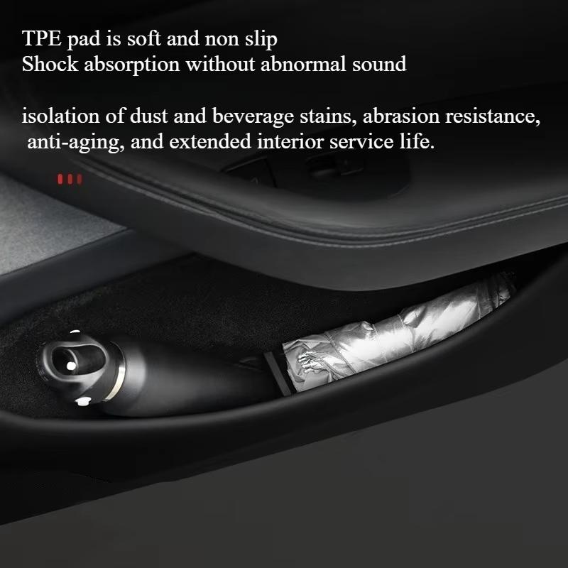 For Tesla Model Y Juniper 2025 Car Door Storage Pad 5PCS TPE Central Control Water Cup Holder Mat Organizer Tray Car Accessories