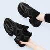 Koreanische Leder-Freizeitschuhe mit dicker Sohle zur Größenvergrößerung für Damen, Herbst-Neuheit, modisch, vielseitig, Schnürsenkel, nicht müde Füße, einzelne Schuhe