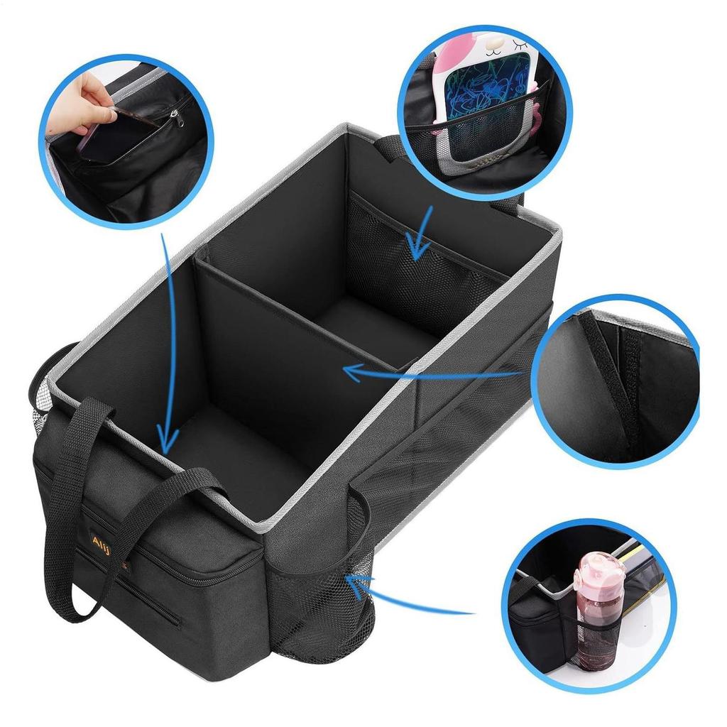 Trunk Organizer Multi Compartment Container Auto Back Seat Storage Container For Truck Sedan Pickup Scooter SUV Cargo Tools
