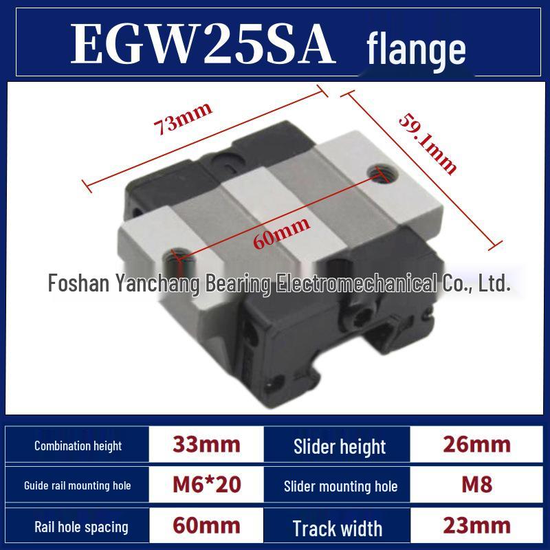 High-Precision Heavy-Duty Linear Guide Rail Slider HGH/HGW/EGH/EGW15/20
