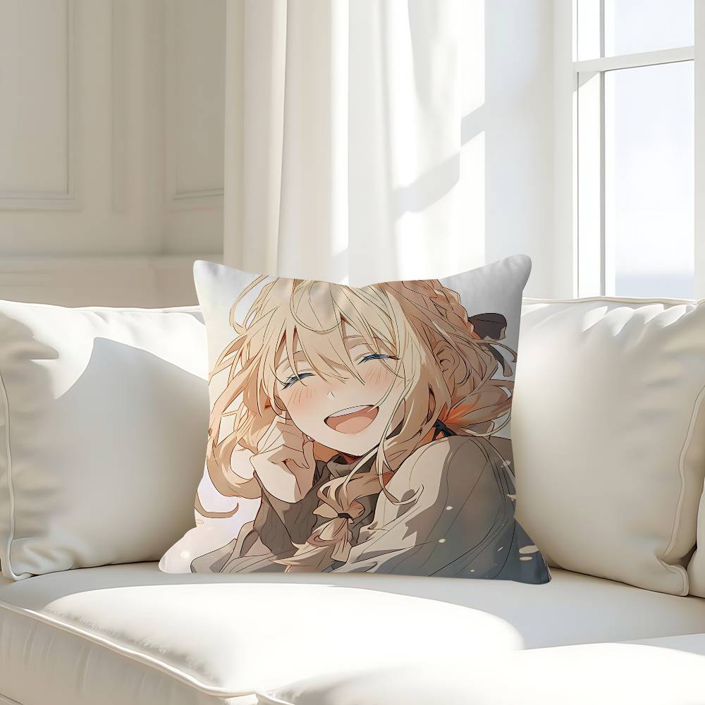 Novel V-Violet E-Evergardens Kissenbezug Abnehmbar Waschbar Kissenbezug – Ganzjährig Weiches Leinen