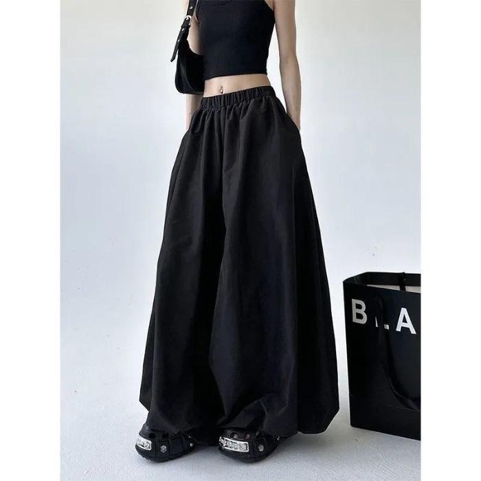 Women's Retro Chinese Lantern High-Waist Joggers – Loose, Slimming, Versatile Summer Pants