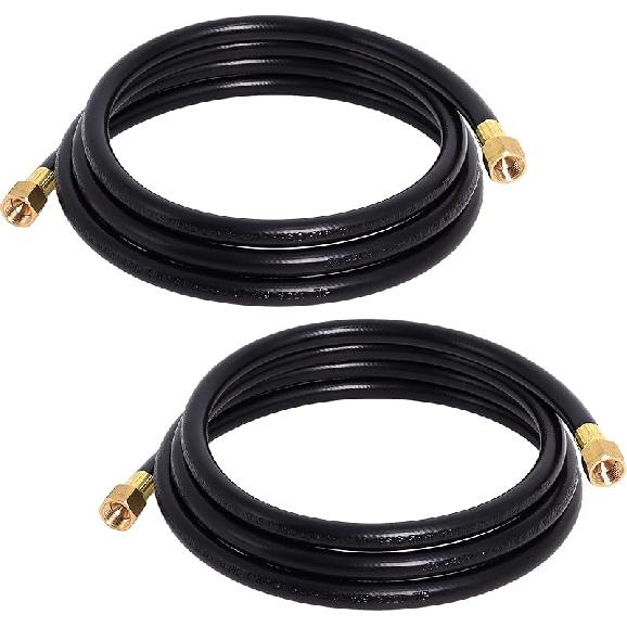 Wadoy RV Propane Hose Connector Assembly 3 Foot - 3/8" Female Flare X 3/8" Female Flare Quick Connect Hose 59913 (Total Length 3.28Ft)