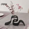 Indoor Flower Display 3D Printed Dried Stand, Curved Ribbon Vase, Decorative Holder, Plant Holder Artificial Rack for Bedroom Living Room Decor
