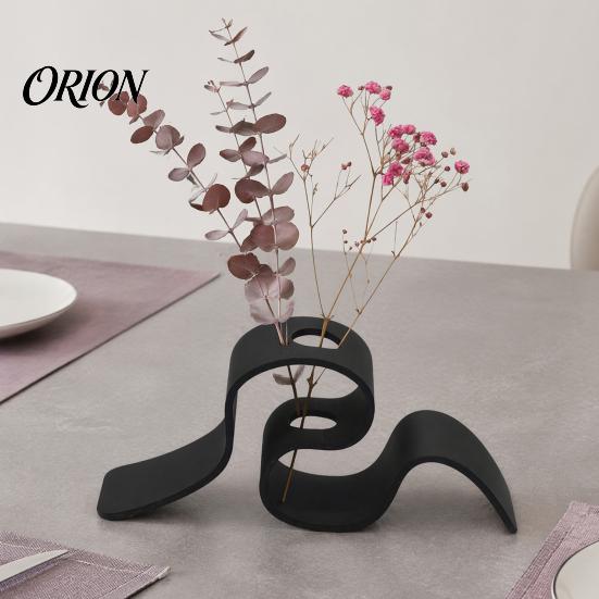 Indoor Flower Display 3D Printed Dried Stand, Curved Ribbon Vase, Decorative Holder, Plant Holder Artificial Rack for Bedroom Living Room Decor