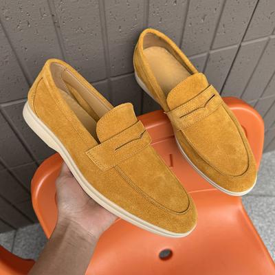 Mode Haute Qualité Homme Mocassins en Daim Cuir Chaussures Décontractées Mocassins Homme À Enfiler Plats Mode Homme Chaussures de Conduite Confortables Chaussures d'Affaires