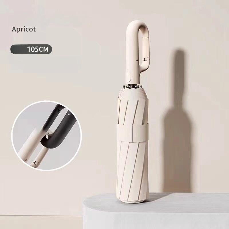 New Fully Automatic Ring Buckle Umbrella Double 20 Fracture Business Umbrella Increased Wind Resistance Vinyl Rain Dual-Purpose