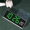 LED Digital Alarm Clock Wall Clock with Timer Date Temperature Display Bed Side Clock for Student,Office,Travel Use