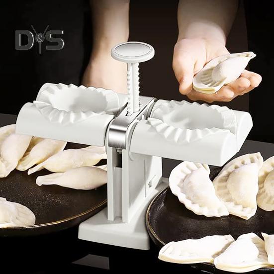 Dumpling Maker Hand Press Rustproof Non Stick Labor Saving Reusable Baking Accessories Plastic Double Head Ravioli Mold