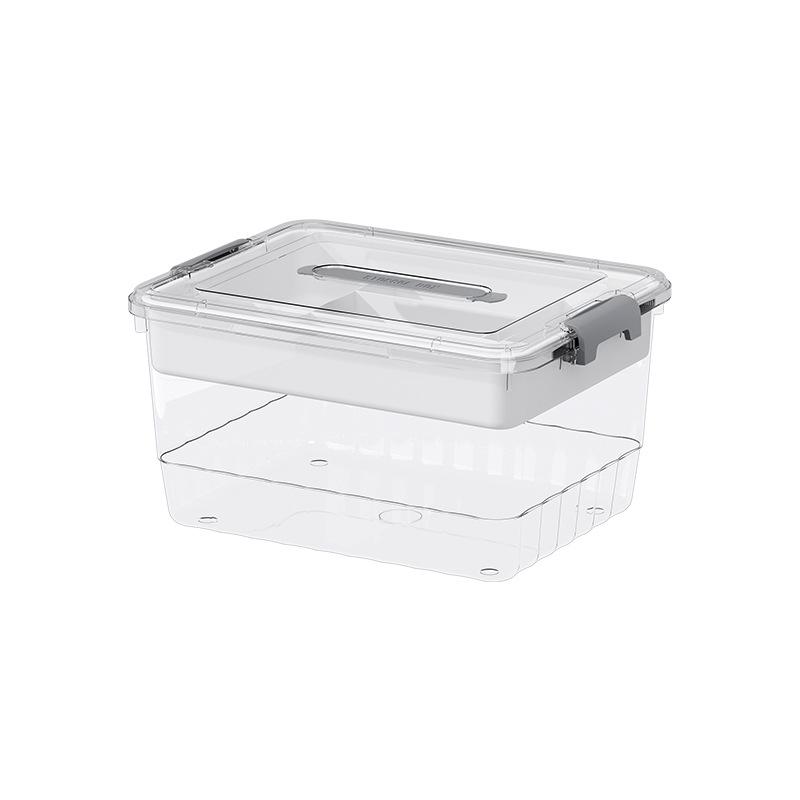 Compact Multi-layer Transparent Medicine Organizer with Large Capacity