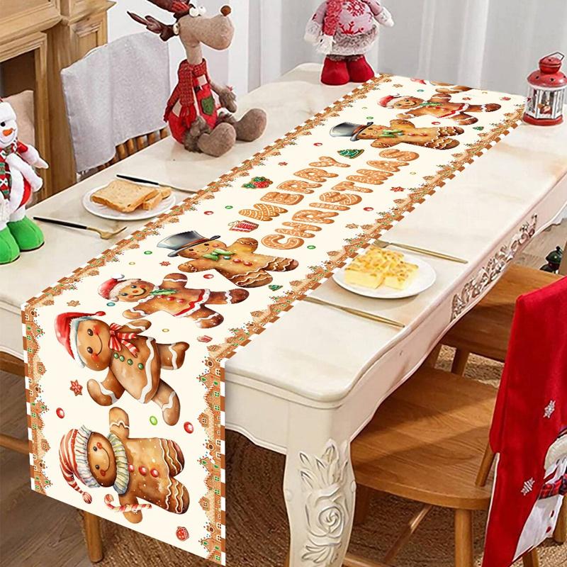 Santa Claus Christmas Table Runner Christmas Decorations For Home 2026 Xmas Table Flag Navidad Noel Gifts New Year Tablecloth