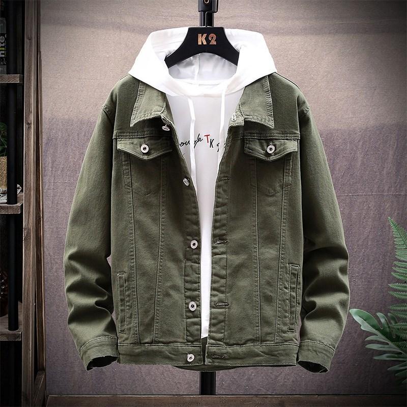 

Autumn and Winter Korean Slim Jacket Men s New Casual Denim Jacket Men s Work Jacket 4XL