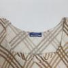 Burberry BLUE LABEL Langarm Karottenoberteil Weiß Braun Damen 38/M(GEBRAUCHT)