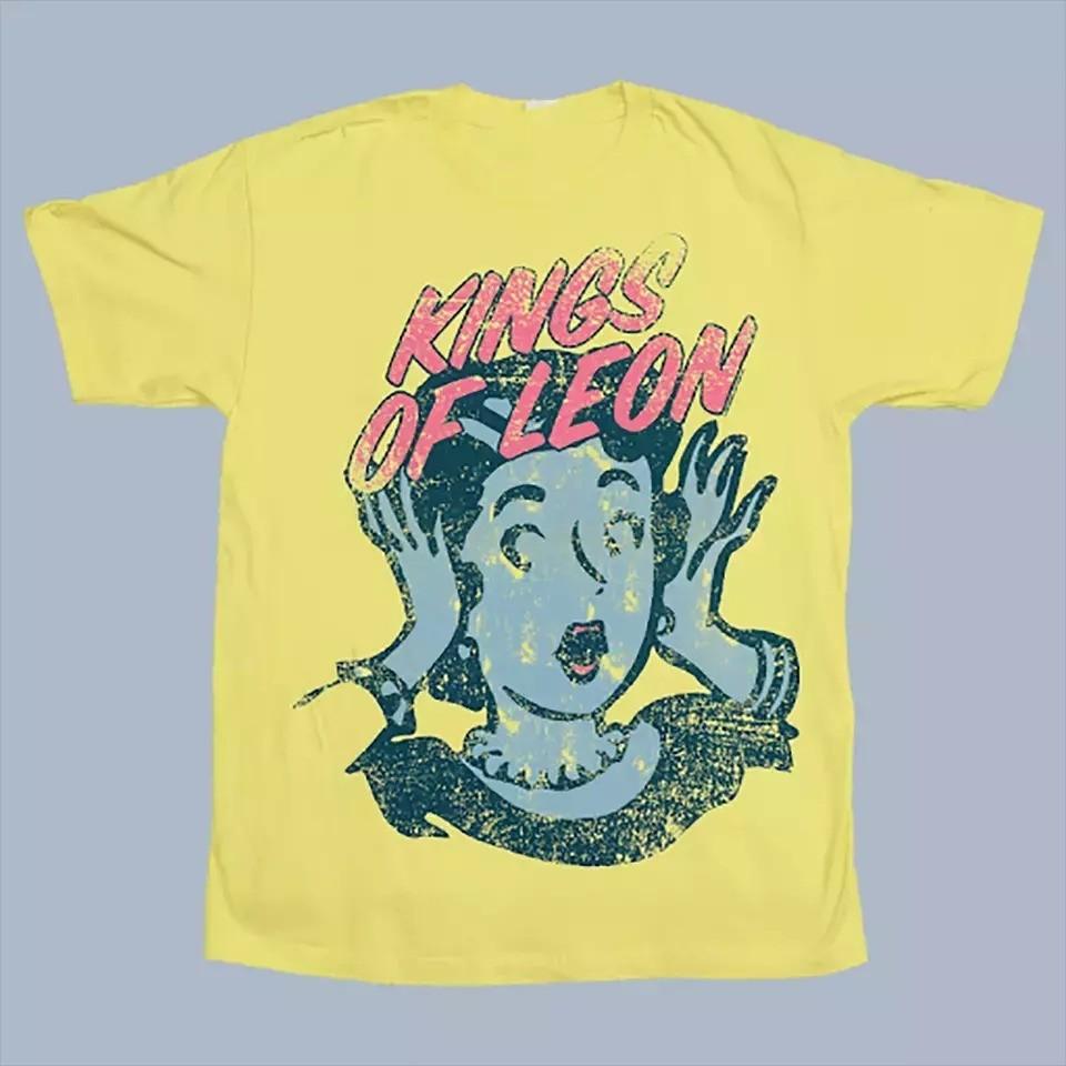 Kings Of Leon Band Gift For Fan Yellow T Shirt Full Size S-5XL L