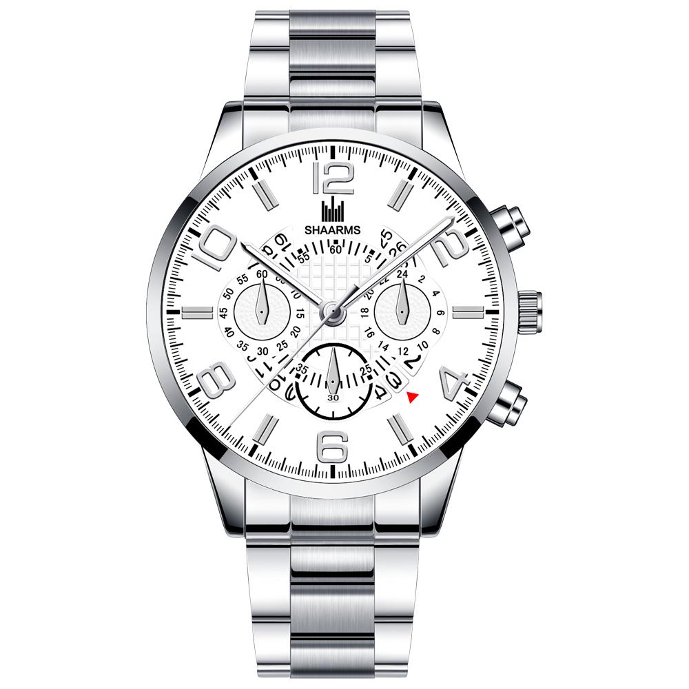 Montre homme Mode Stainless Steel Sports Quartz Watch Men