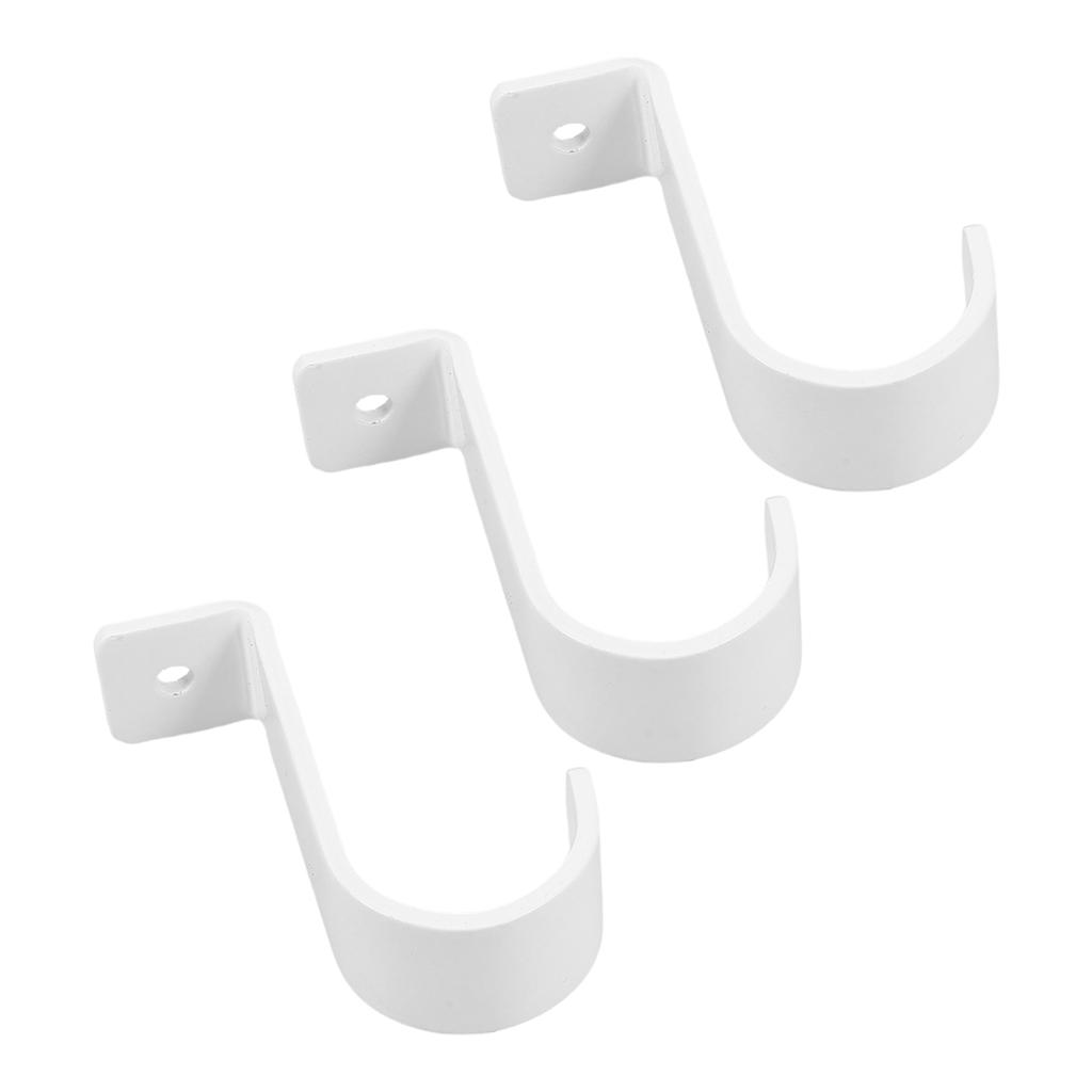 3 Pcs Curtain Accessories Rail Holder Holders for Drapes Rod Stainless Steel Hooks