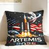 Artemis II Back to the Moon 2026 Pillow Cover  Comfy Cushion Cover Kawaii Pillow Case For Sofa Home Decoration