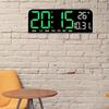 12/24H Format Large Digital Clock Date Week Alarm Clock Electronic Dual Alarms  Bedside Table