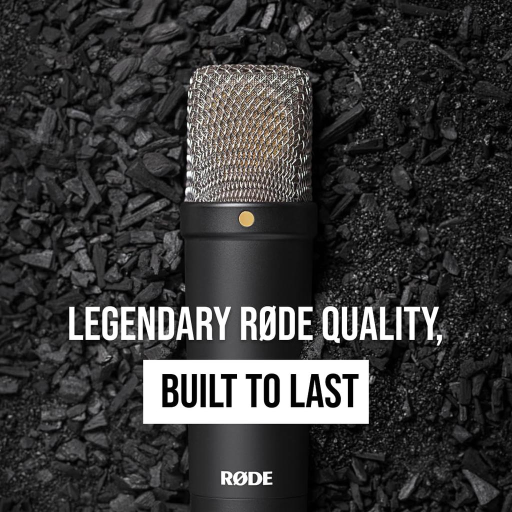 RODE Microphones NT1 Signature Series Large Diaphragm Condenser Microphone, Black (NT1SIGNATUREBLACK)