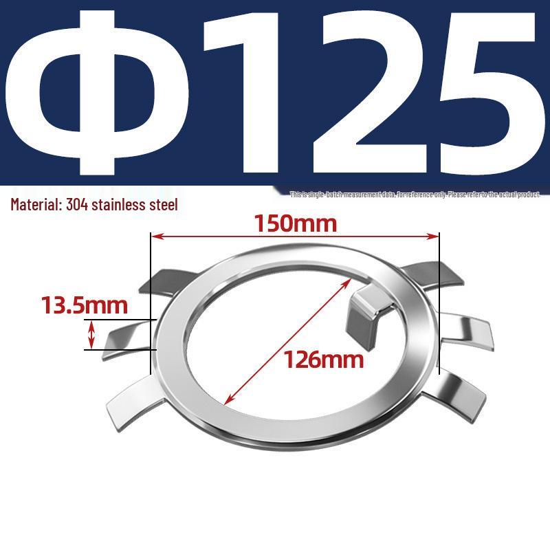 65MN Manganese 304 Stainless Steel Six-Claw Anti-Loosening Lock Nut Washer