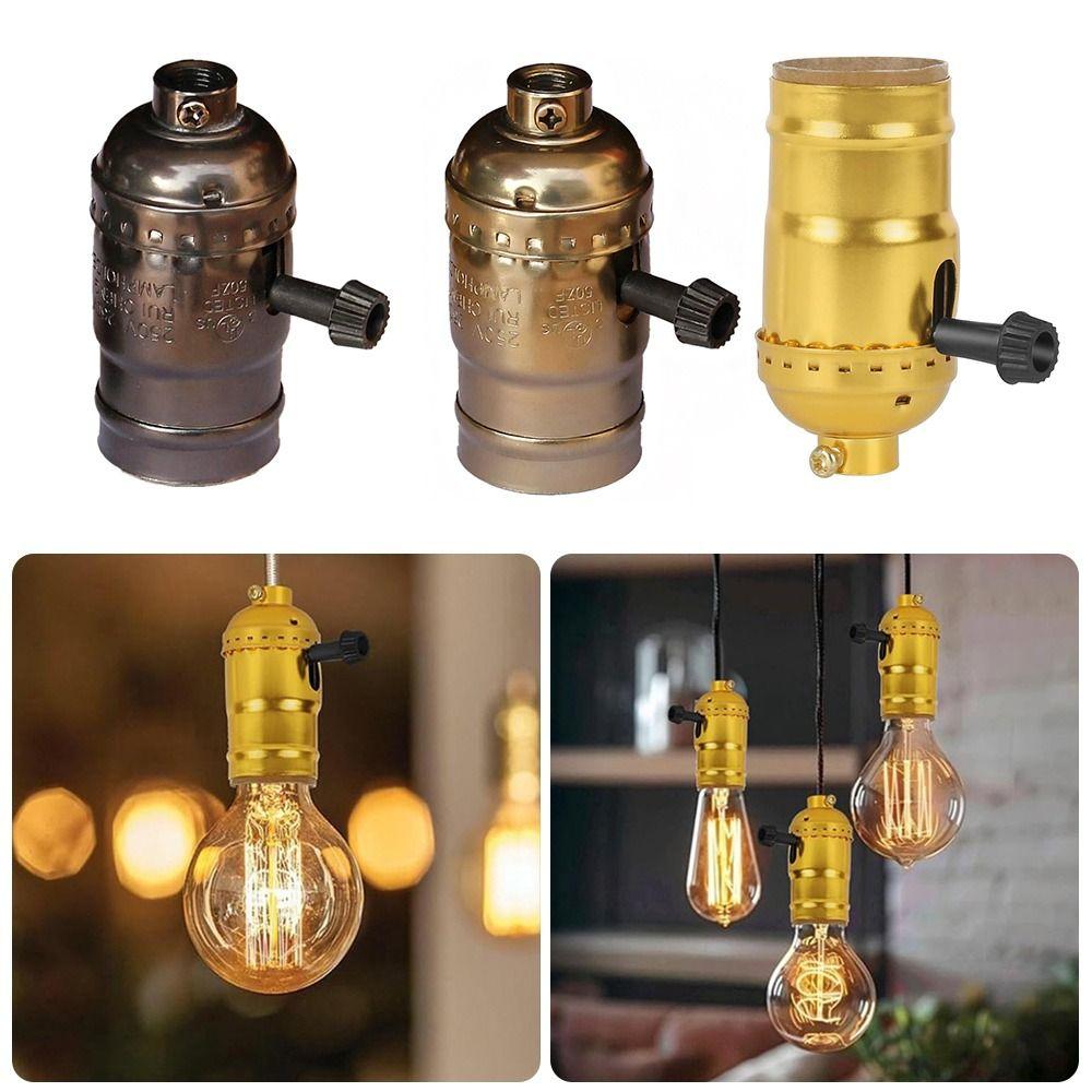 Decorative 3-Way Lamp Dimmable Retro Turn Knob Vintage E26 Base Home Decor