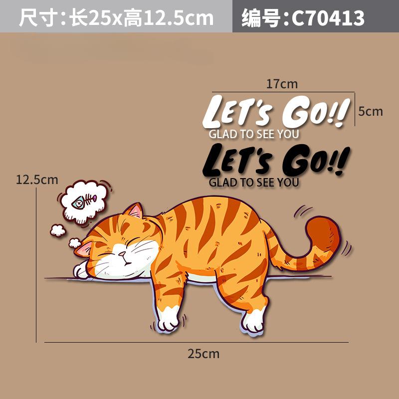 Cute Car Decals Decorative Sticker Cat Vinyl Cartoon Car Sticker for Cars Trucks Motorcycles Helmets DIY Decorations